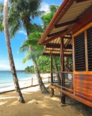 Beachside bungalows are open-air and very comfortable Beachside bungalows are open-air and very comfortable