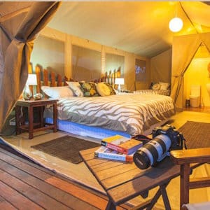 Kenya eco lodges Wildebeest ecocamp bedroom